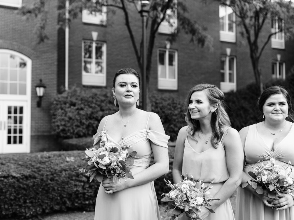 Candid bridesmaids shot