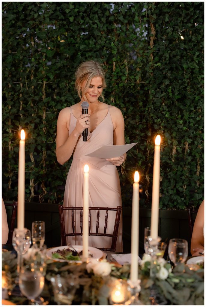 sister of the bride, maid of honor giving speech 