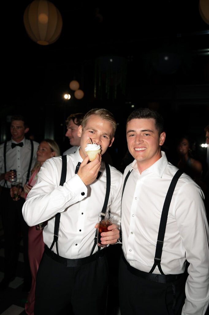 Guests eating ice cream