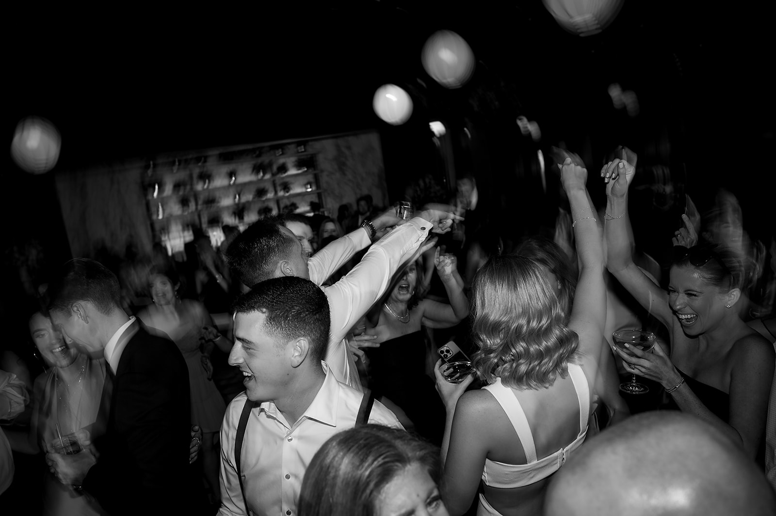 Guests dancing during the reception