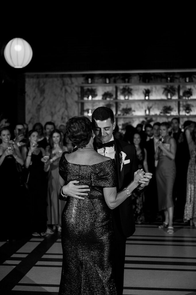 Grooms first dance with his mother