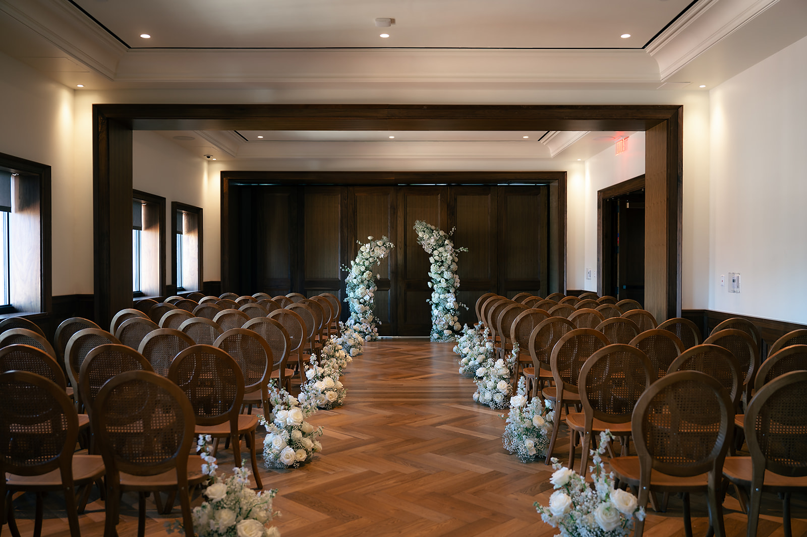 Book Tower wedding ceremony in The Linden Room