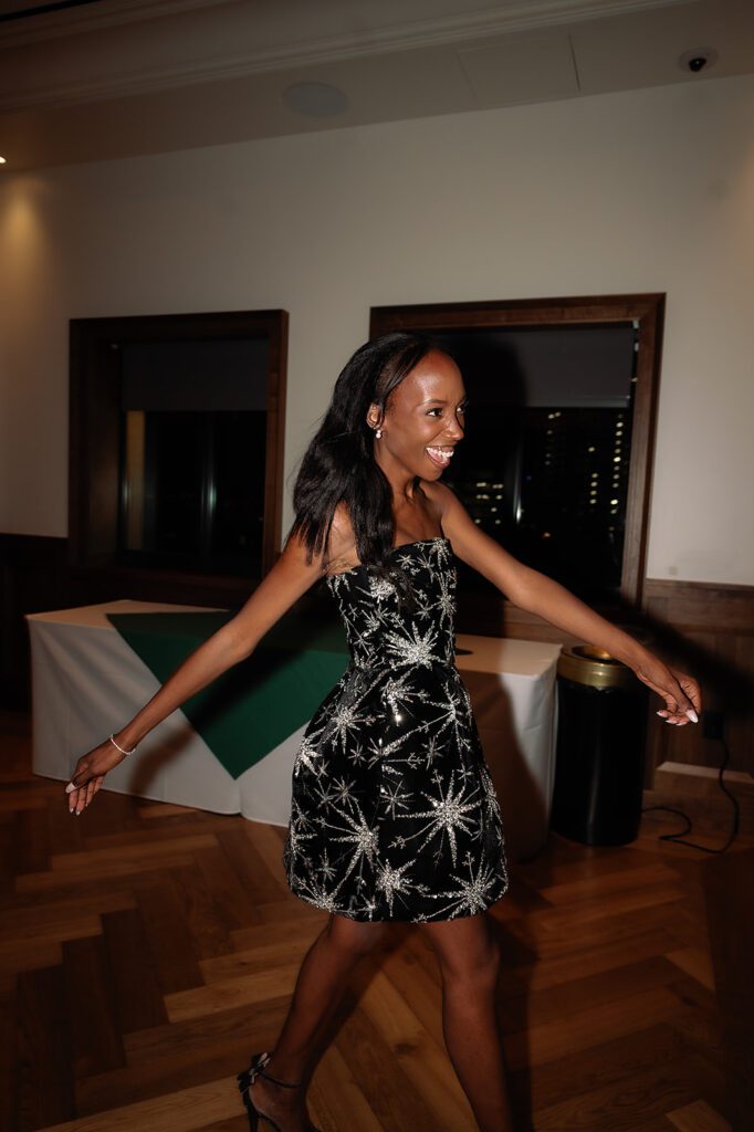 Bride walking out to the dance floor