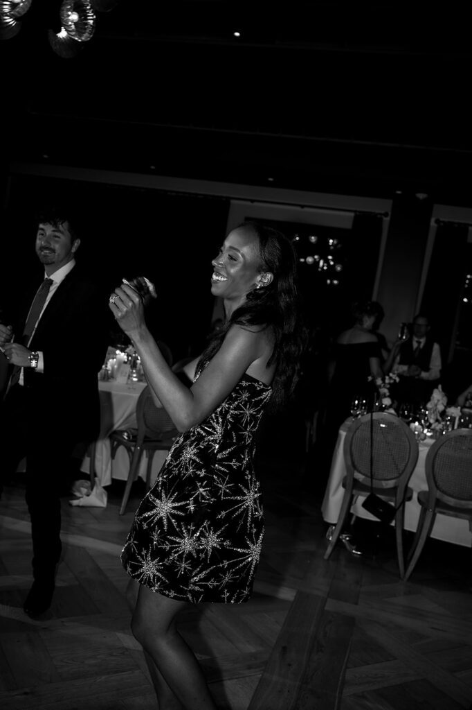 Bride dancing during the reception