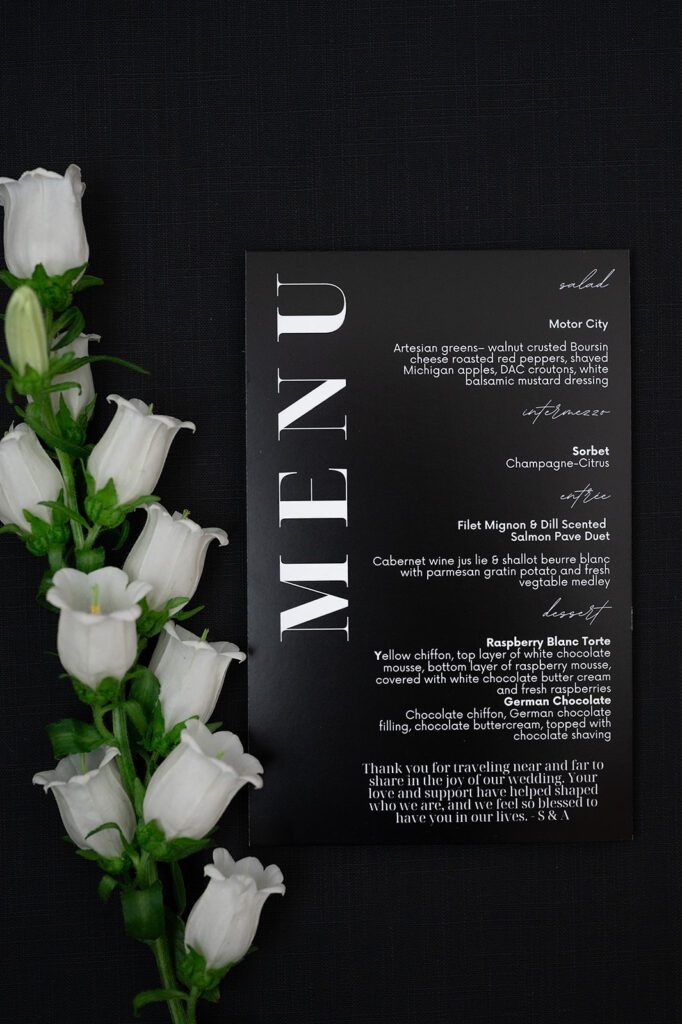 Elegant wedding details from a Detroit Athletic Club wedding in Detroit, Michigan