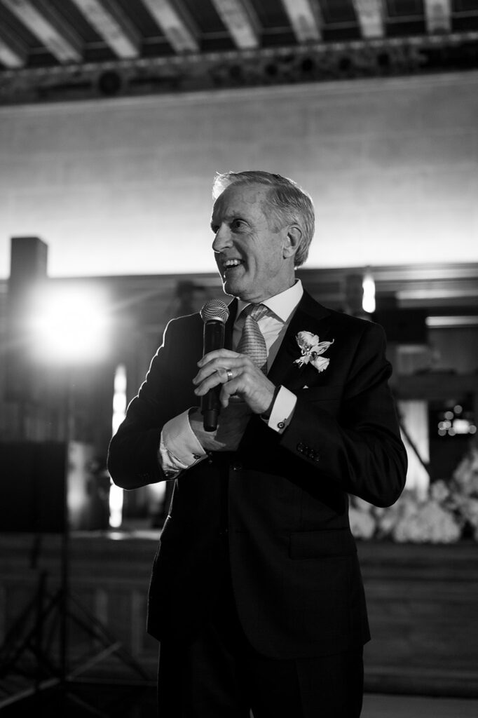 Brides father giving a speech