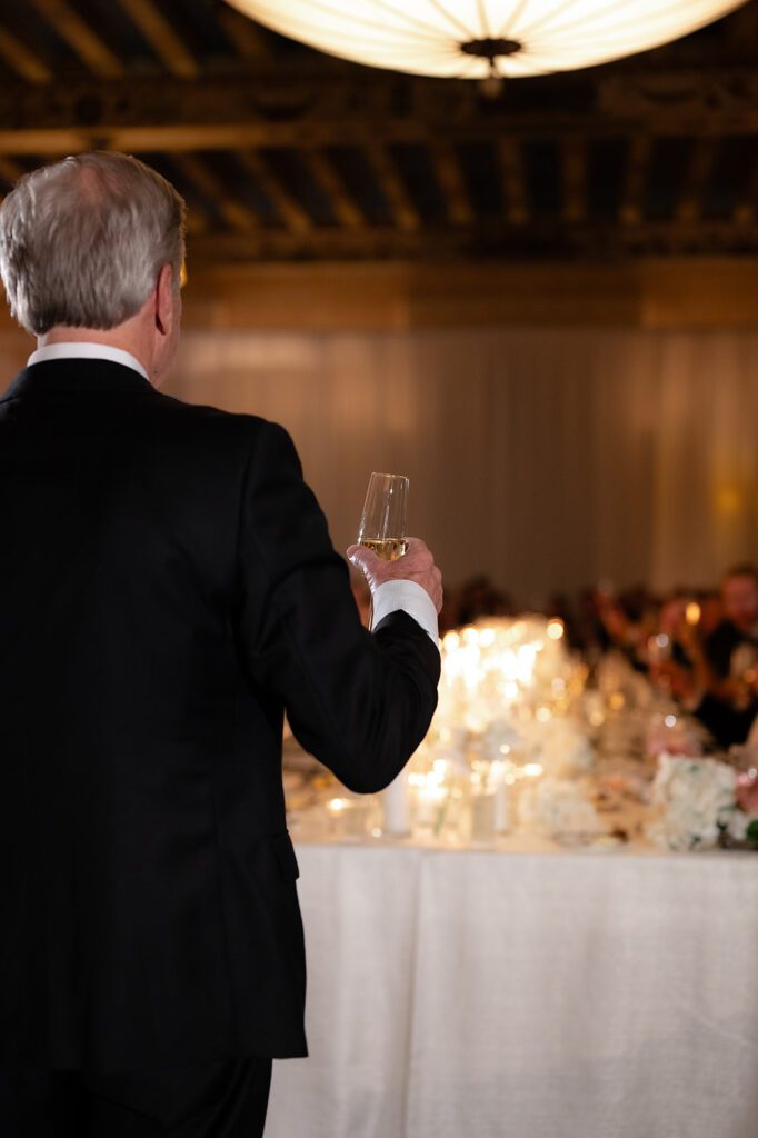Brides father giving a speech