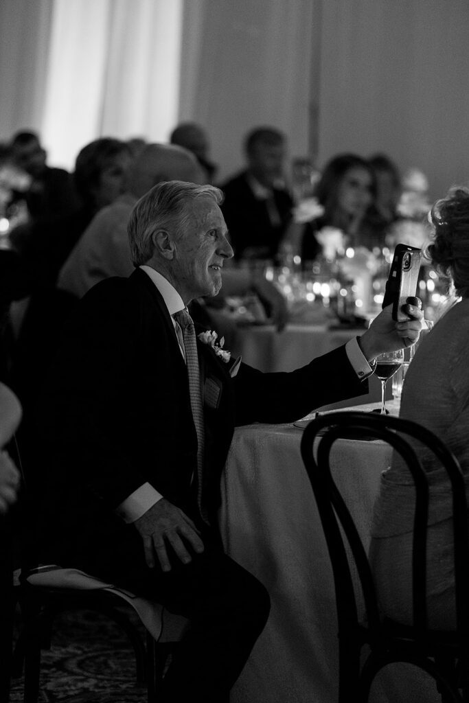 Father of the bride during speeches