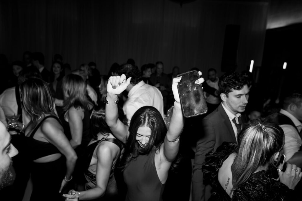 Open dancing during a wedding reception