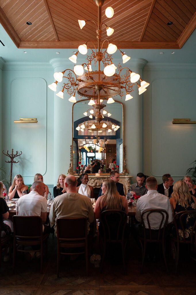 An intimate rehearsal dinner at Le Suprême in Detroit, Michigan