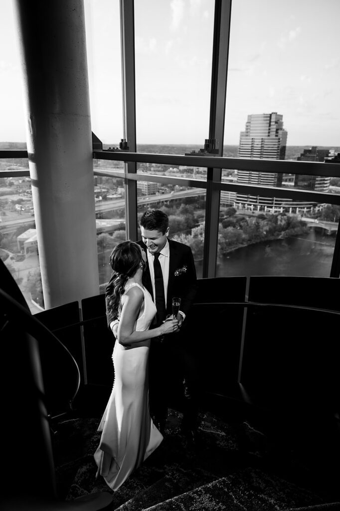 Editorial wedding photos from a Amway Grand Plaza wedding reception at MDRD