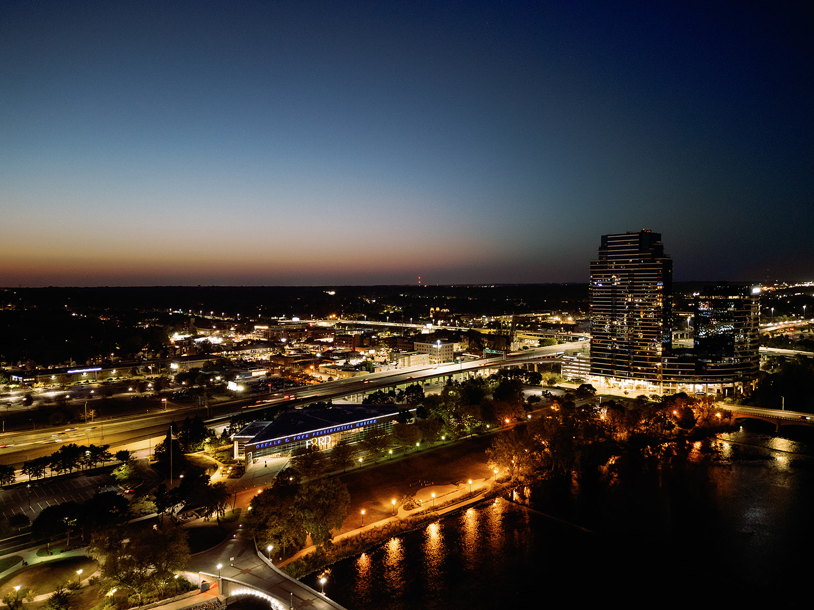 Views of Grand Rapids from MDRD at Amway Grand Plaza