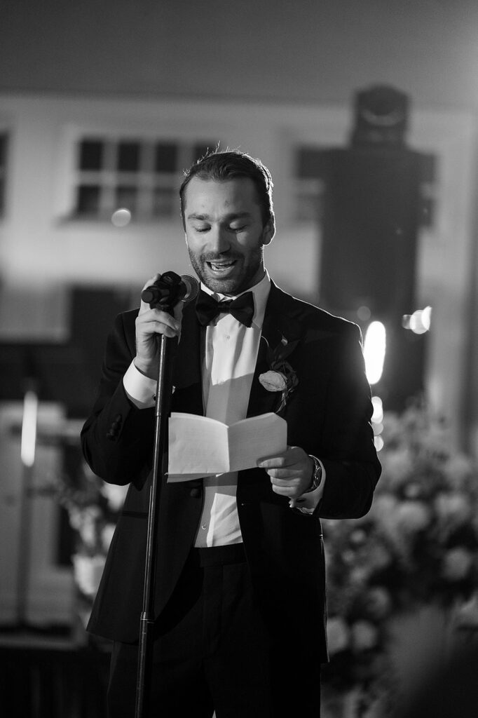 Guest giving a speech