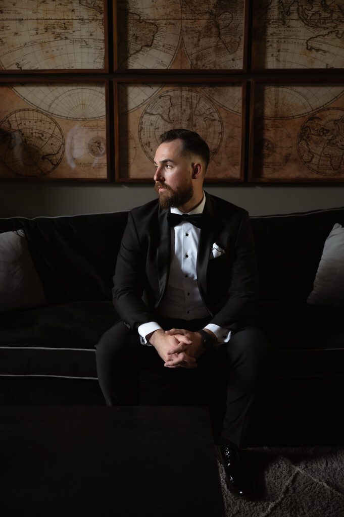 Groom portrait at Hacienda San Luis Gonzaga in San Miguel de Allende