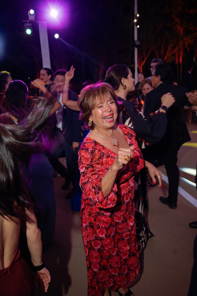 Guests dancing during the wedding reception