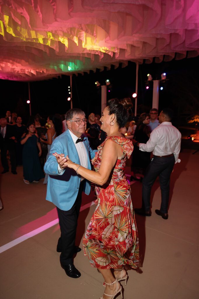Guests dancing during the wedding reception