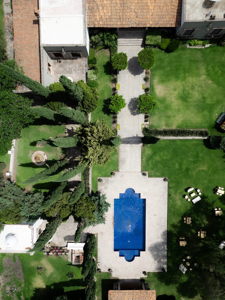 Overhead drone shot of Hacienda San Luis Gonzaga