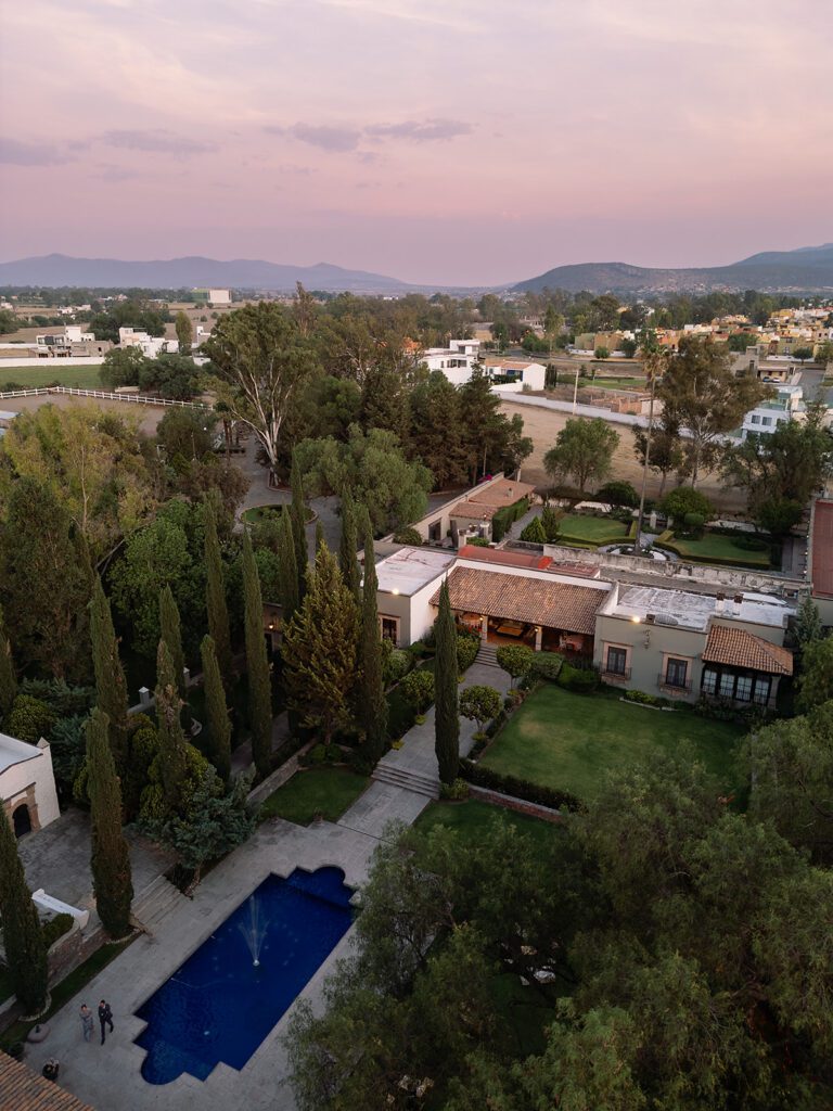 Drone shot overhead of Hacienda San Luis Gonzaga